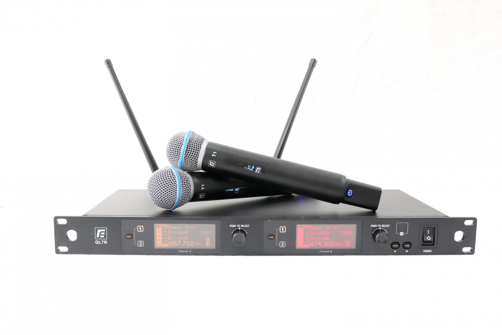 RFIntell QL7R/T1-B 720,500-754,000 МГц 2-канальная радиосистема с 2-мя ручными микрофонами в Сергиев Посаде